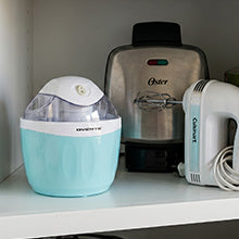 Electric Ice Cream Maker with Easy-Lock Lid, 1QT Freezer Bowl for Healthy & Homemade Frozen Yogurt, Sorbet and Gelato, Mini Kitchen Appliance Ideal for Summer Desserts for Kids, Blue ICM110BL