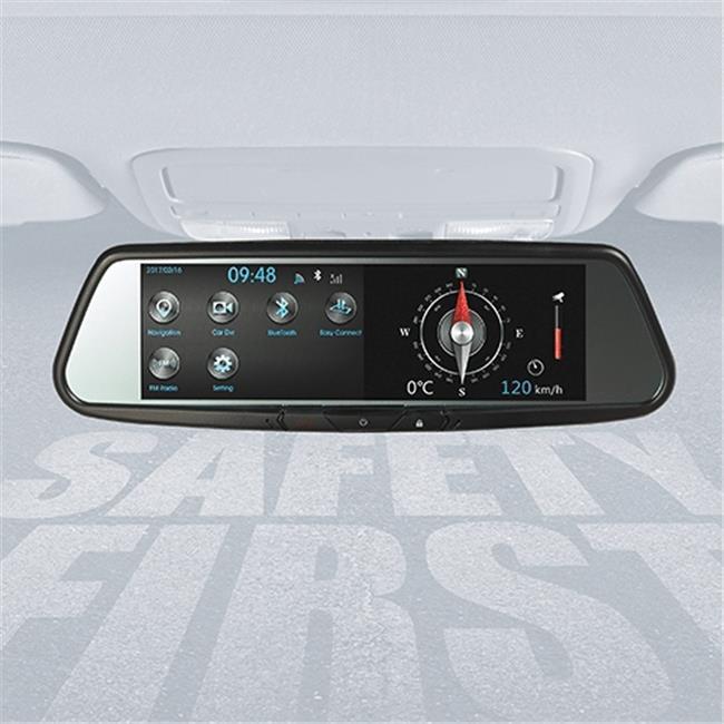 Advent & Voxx RVM740SM 7.8 in. Android Based Smart Touch-Bluetooth Rearview Mirror DVR