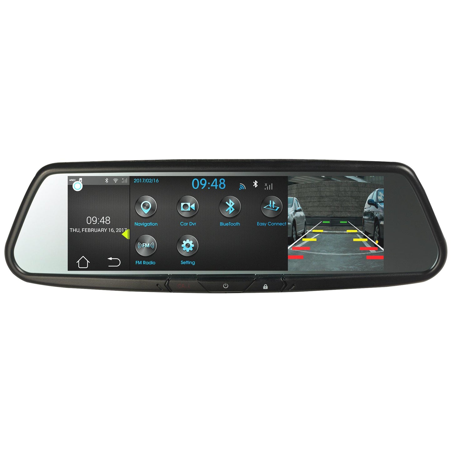 Advent & Voxx RVM740SM 7.8 in. Android Based Smart Touch-Bluetooth Rearview Mirror DVR