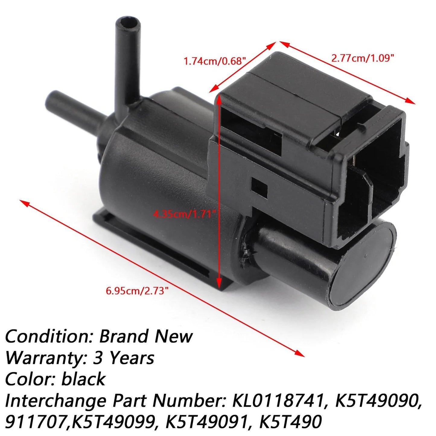 Emissions Vacuum Switch Solenoid Valve For Mazda Evap K5T49090 K5T49091 K5T49096 Generic