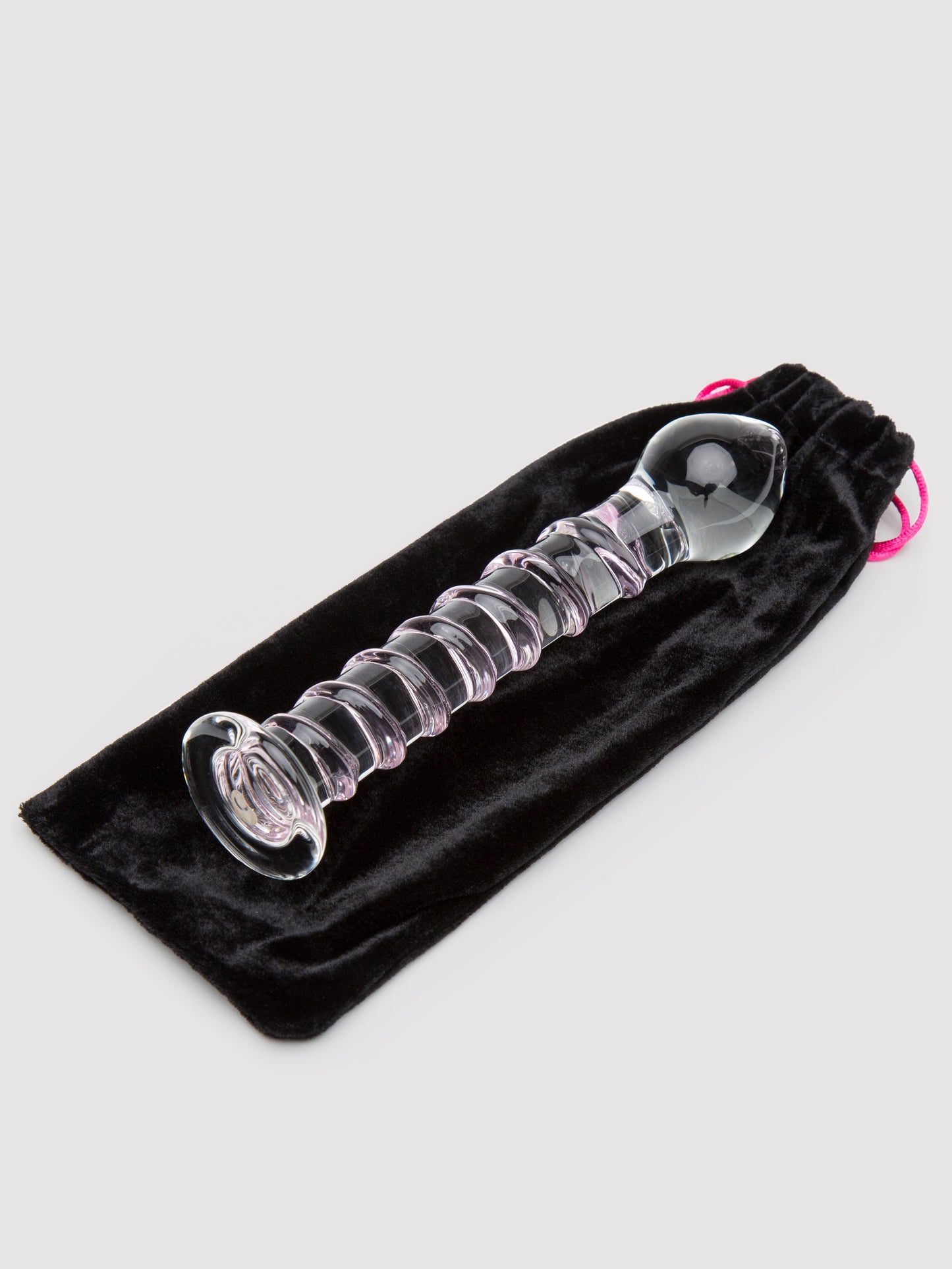 Lovehoney Spiral G-Spot Sensual Glass Dildo, Clear