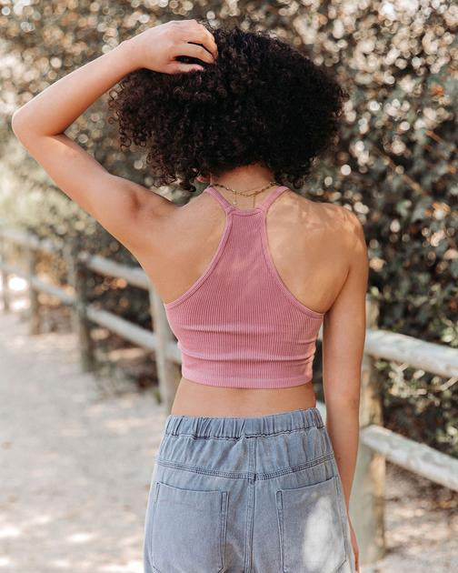 Cardinal Ribbed Racerback Brami - Vintage Mauve