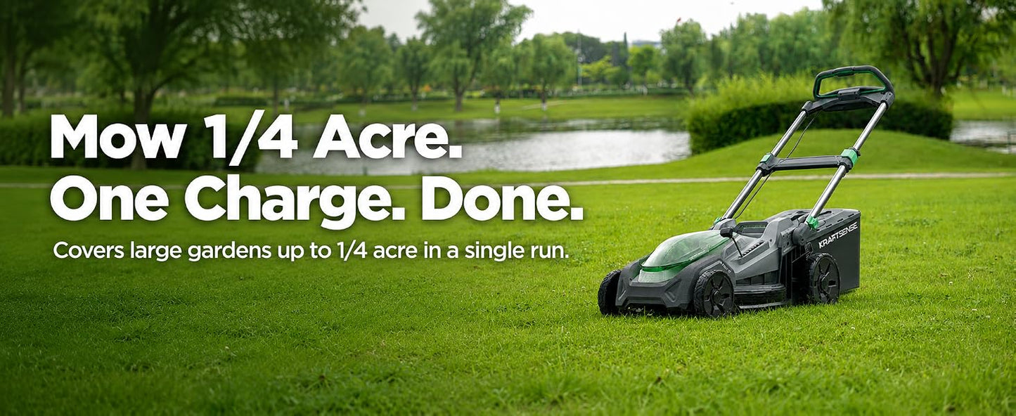 21" Cordless Lawn Mower, 40V Electric Mower with 2×8.0Ah Batteries &amp; Charger, 8-Position Height Adjustment, 60L Grass Bag, 3-in-1 Mulching, Bagging &amp; Rear Discharfor Medium, LarYards