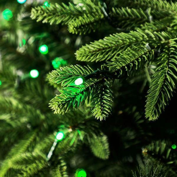 7.5 ft Swiss Mountain Black Spruce Twinkly Rainbow LED Pre-Lit Christmas Tree