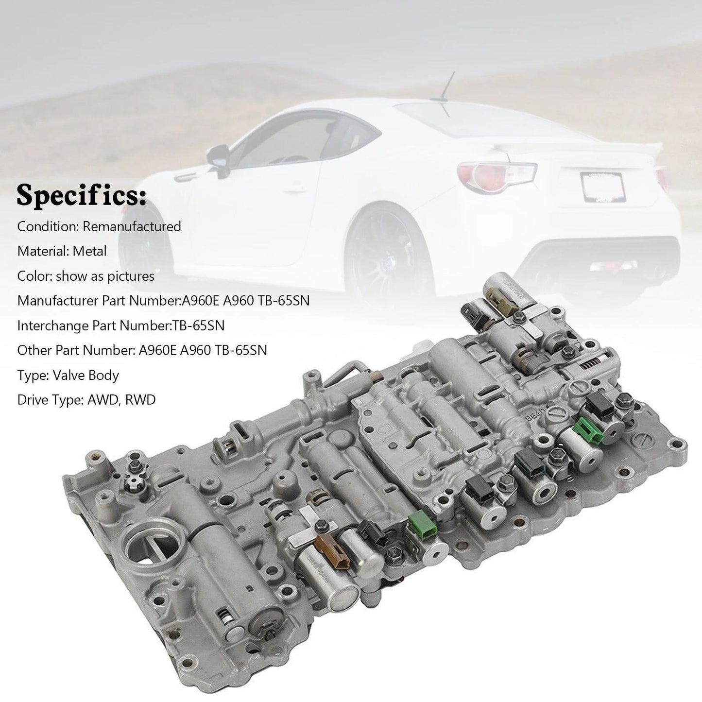 A960E A960 Transmission Valve Body Cast#8840 W/ Solenoids TB-65SN For BRZ Crown Generic