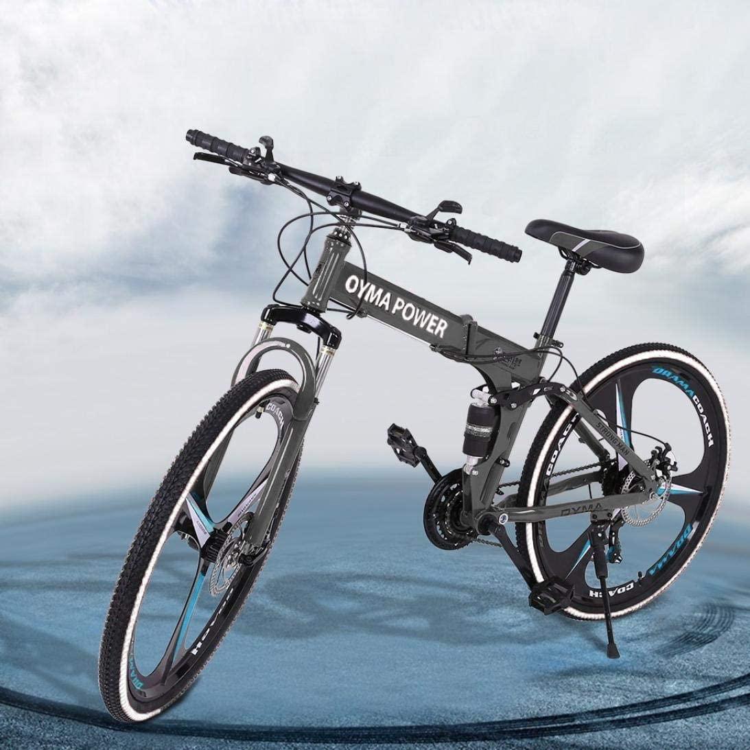 DSVF Mountain/Road Bike Carbon Steel 21 Speed Youth/Adult Bicycle, Aluminum Full Suspension Road Bike(700C/Three-knife Wheel), 26in Carbon Steel, Outdoor Fashionable Derailleur Mens/Womens Bikes