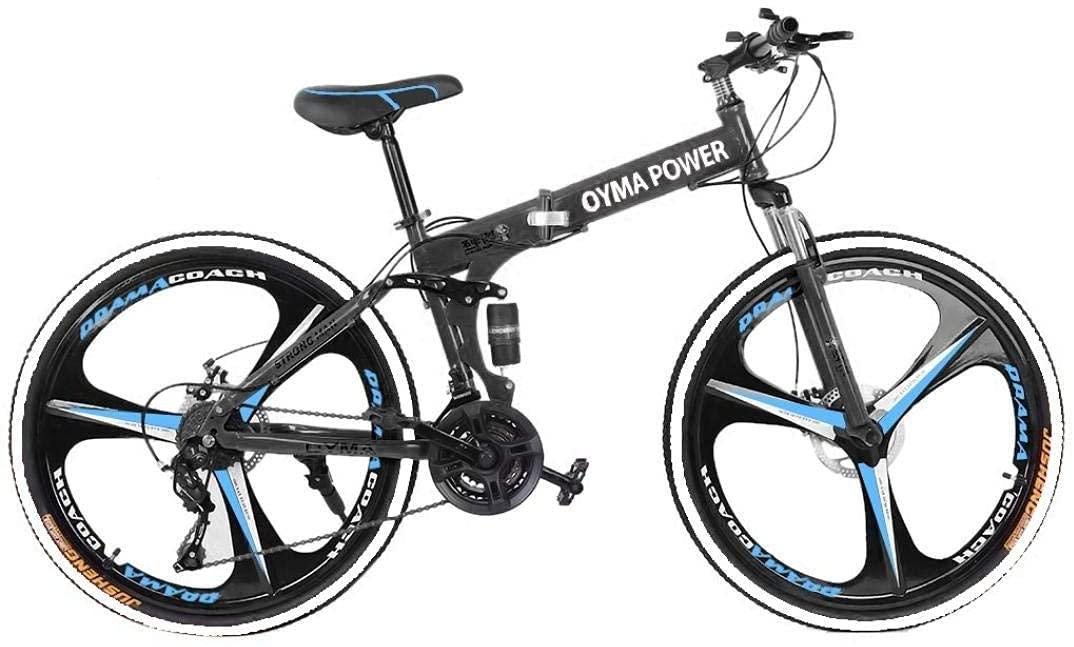 DSVF Mountain/Road Bike Carbon Steel 21 Speed Youth/Adult Bicycle, Aluminum Full Suspension Road Bike(700C/Three-knife Wheel), 26in Carbon Steel, Outdoor Fashionable Derailleur Mens/Womens Bikes