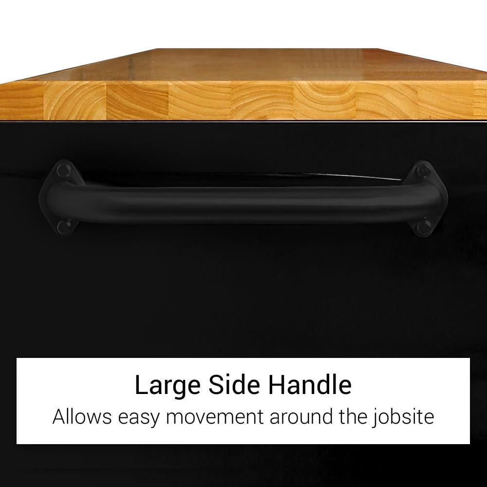 72" Rolling Tool Chest with 15 Drawers, Lockable StoraCabinet, Black Mobile Workbench, Assembled Black LarTool Box with Wheels for GaraWorkshop (1 × HTC7215PC-1)