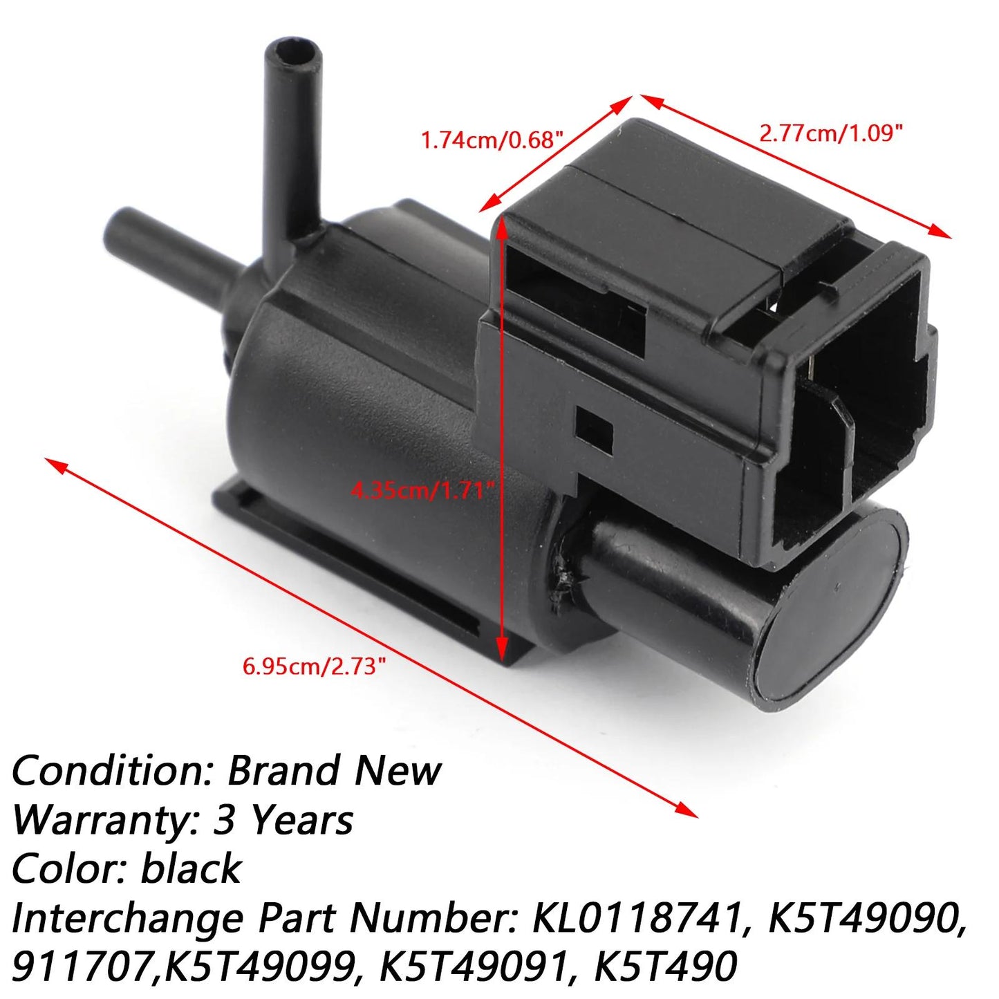 Emissions Vacuum Switch Solenoid Valve For Mazda Evap K5T49090 K5T49091 K5T49096 Generic