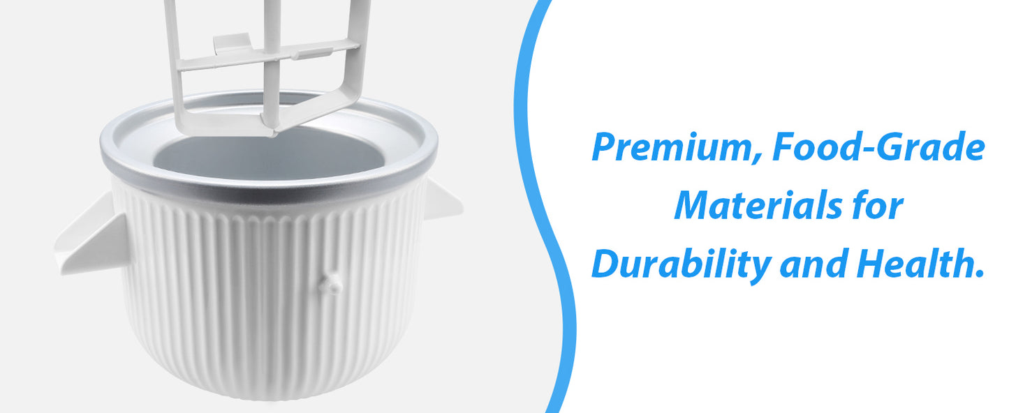 Ice Cream Maker Attachment: For  Stand Mixer, Fits 4.5/5QT/6QT/7QT Models. 2 Quart Capacity, Makes Frozen Yogurt & Gelato
