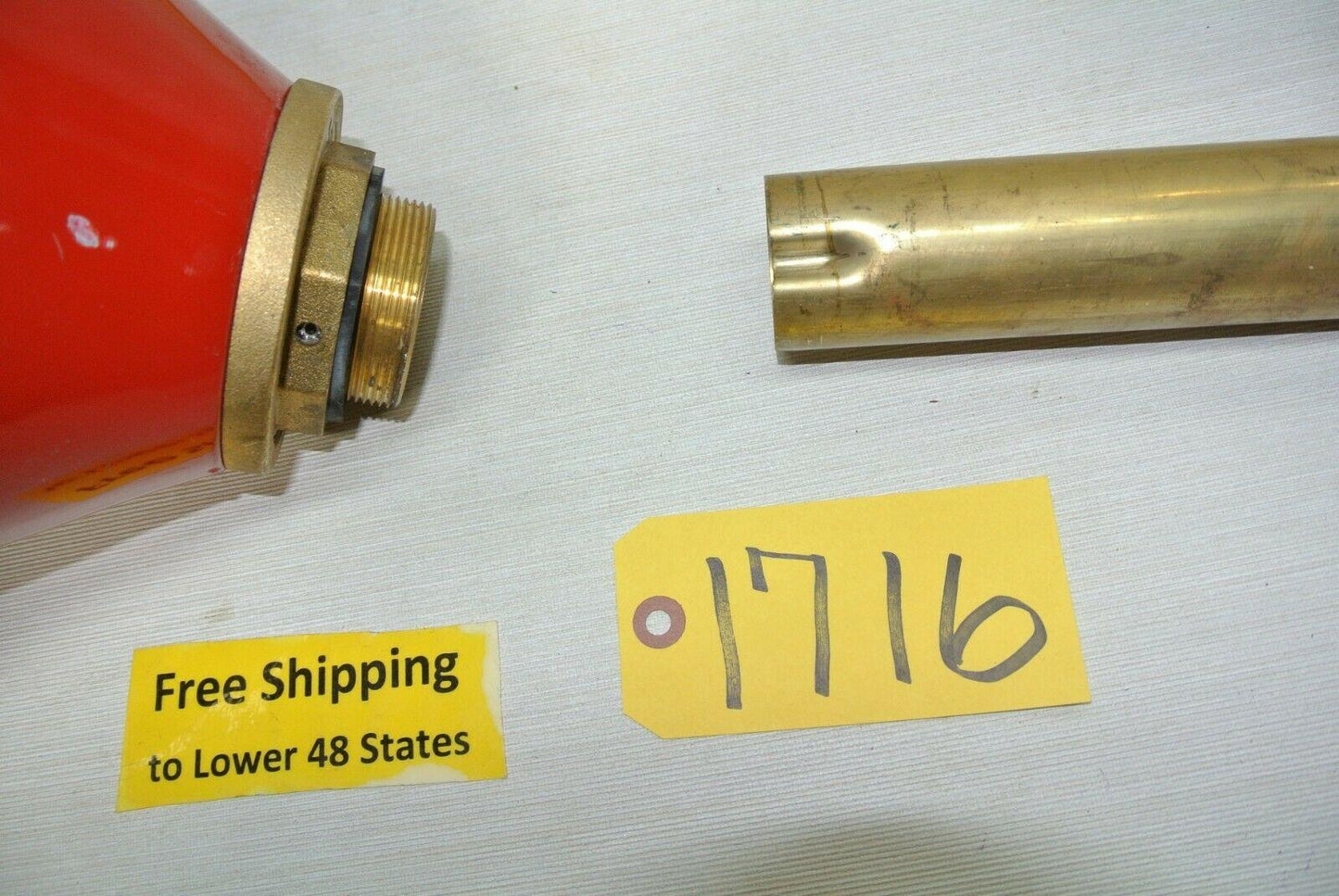 Justrite Drain Funnel #8-208  w Brass Flame Arrestor  Missing Nut