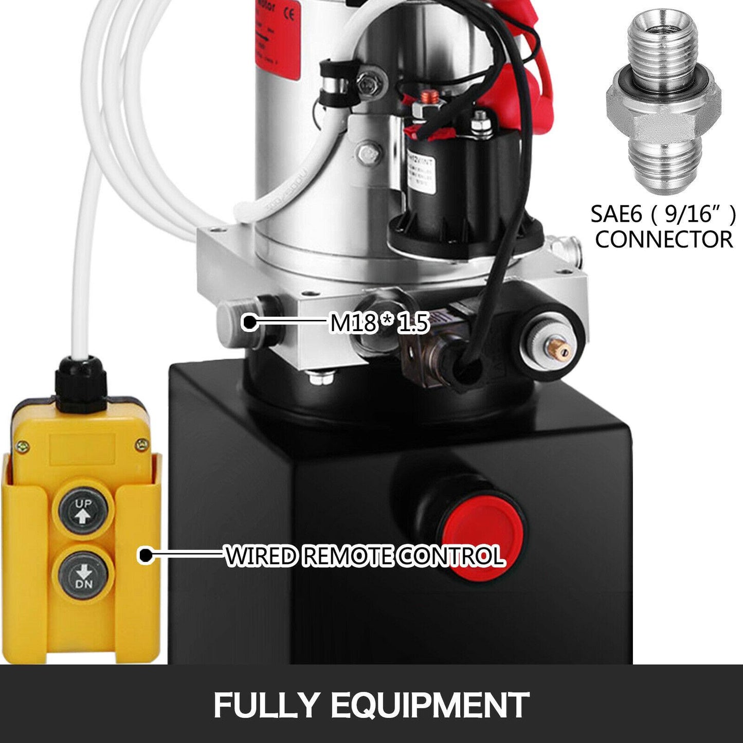 8 Quart Single Acting Hydraulic Pump Dump Trailer Unloading Control Kit Iron