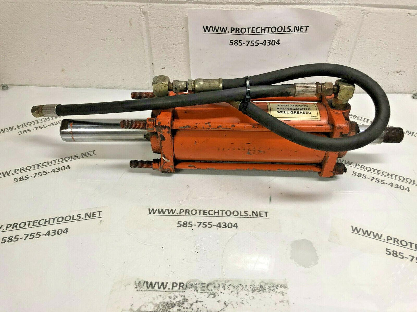 Huth  Ended 62029 Hydraulic Cylinder Swager Expander  7闁 Stroke, 11闁2闁 Rod P352