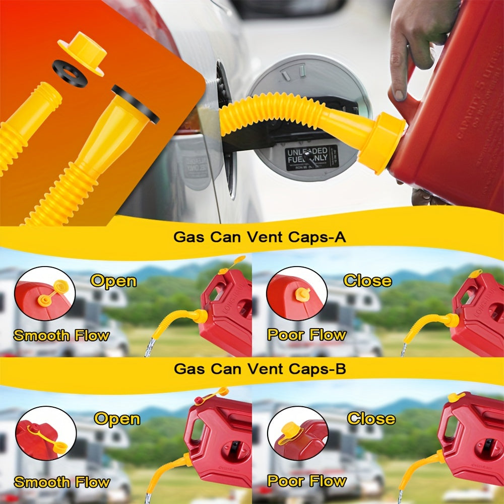 Upgrade Your Gas Can with a Durable & Easy-to-Install Spout Replacement - Fits 1/2/5/10 Gal Cans!