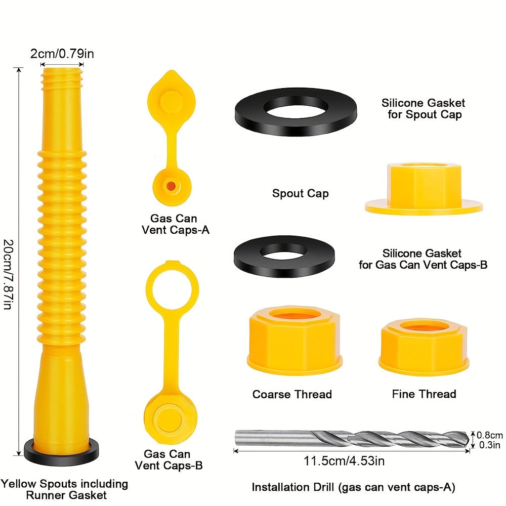 Upgrade Your Gas Can with a Durable & Easy-to-Install Spout Replacement - Fits 1/2/5/10 Gal Cans!