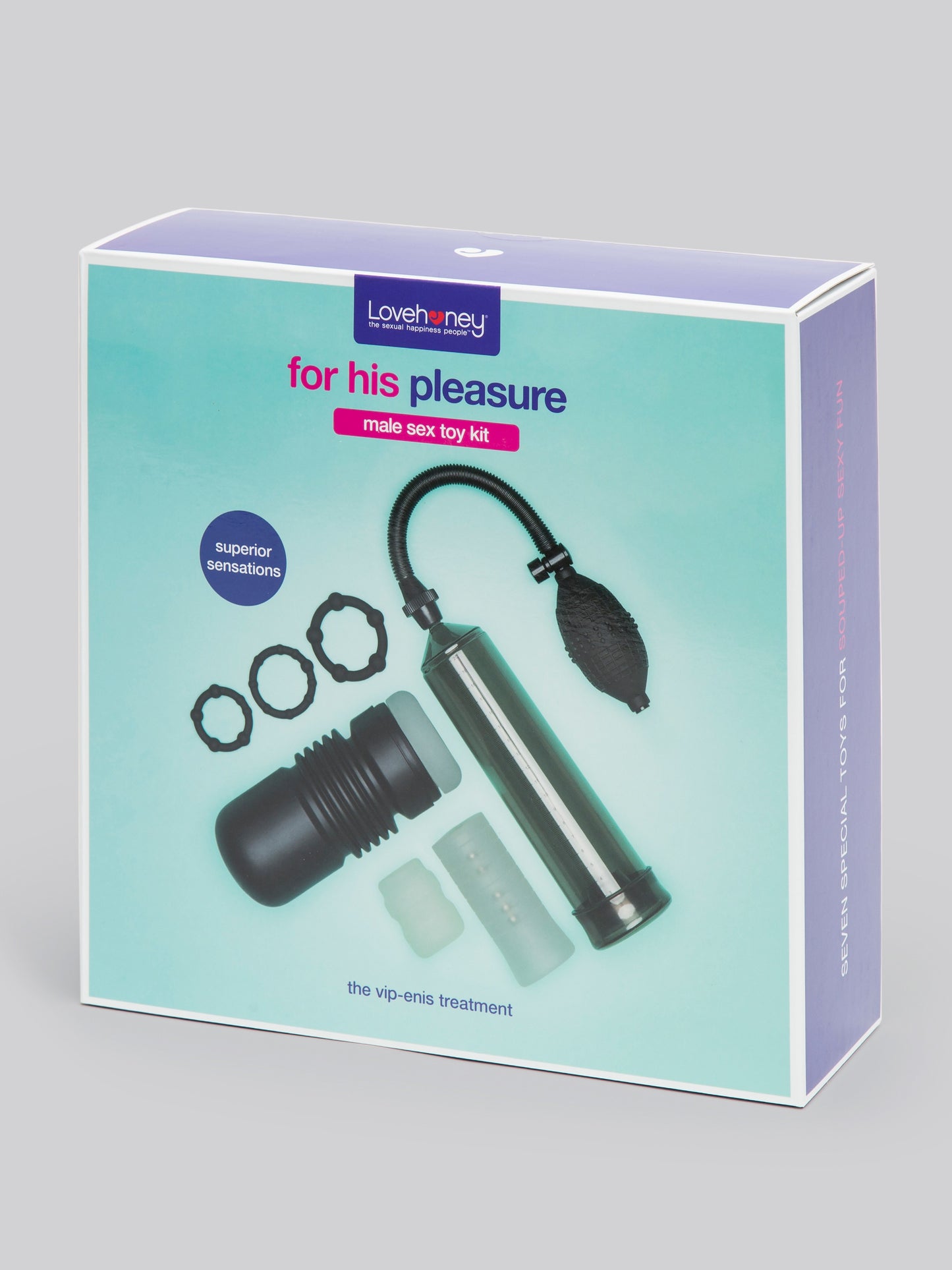 Lovehoney Solo Pleasure Male Sex Toy Kit (7 Piece), Black