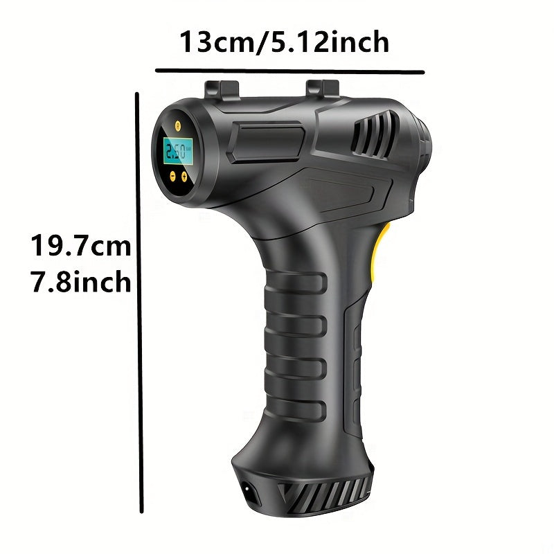 120W Rechargeable Cordless Air Compressor - Portable Wireless Inflatable Pump For Car Tires, Bicycle Balls & More!