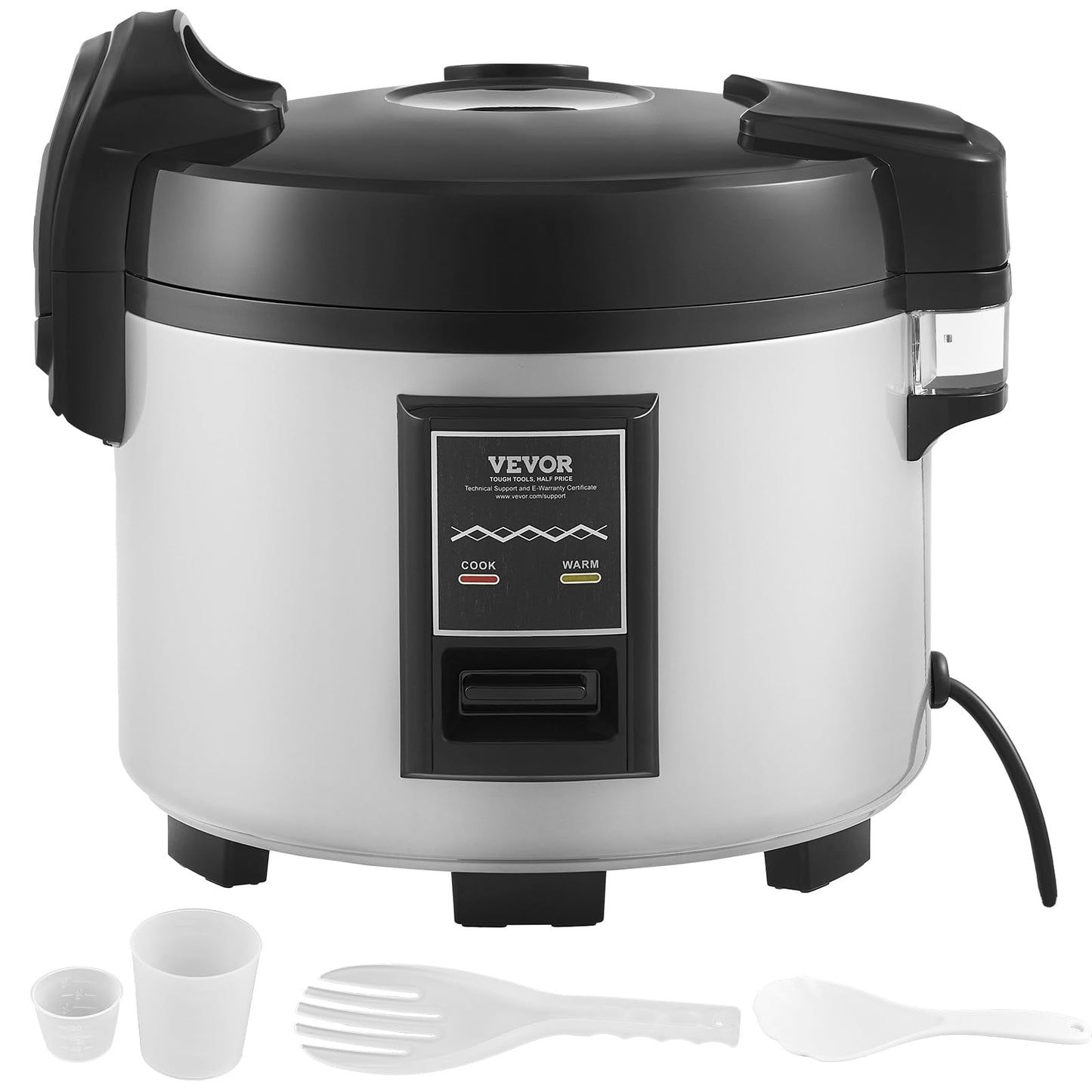 Commercial Rice Cooker, 70-Cup Rice Cooker, 15.85 Qt / 15 Liter LarRice Cooker and Warmer with Nonstick Inner Pot, Fast Cooand 12-Hour Keep Warm, with Rice Cup and Paddle, for Restaurant