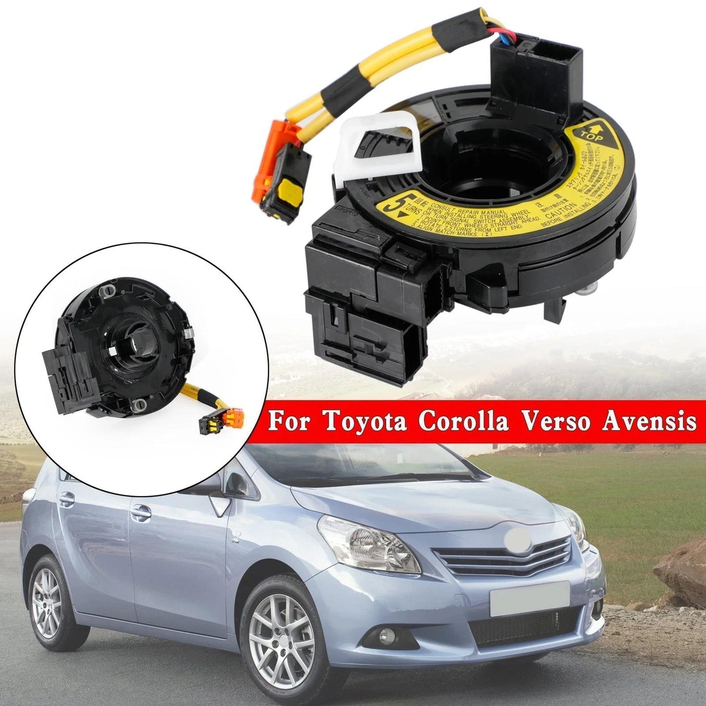 2003-2009 Toyota AVENSIS T25 84306-05050 Squib Spiral Cable Clock Spring For Toyota Corolla Verso Avensis
