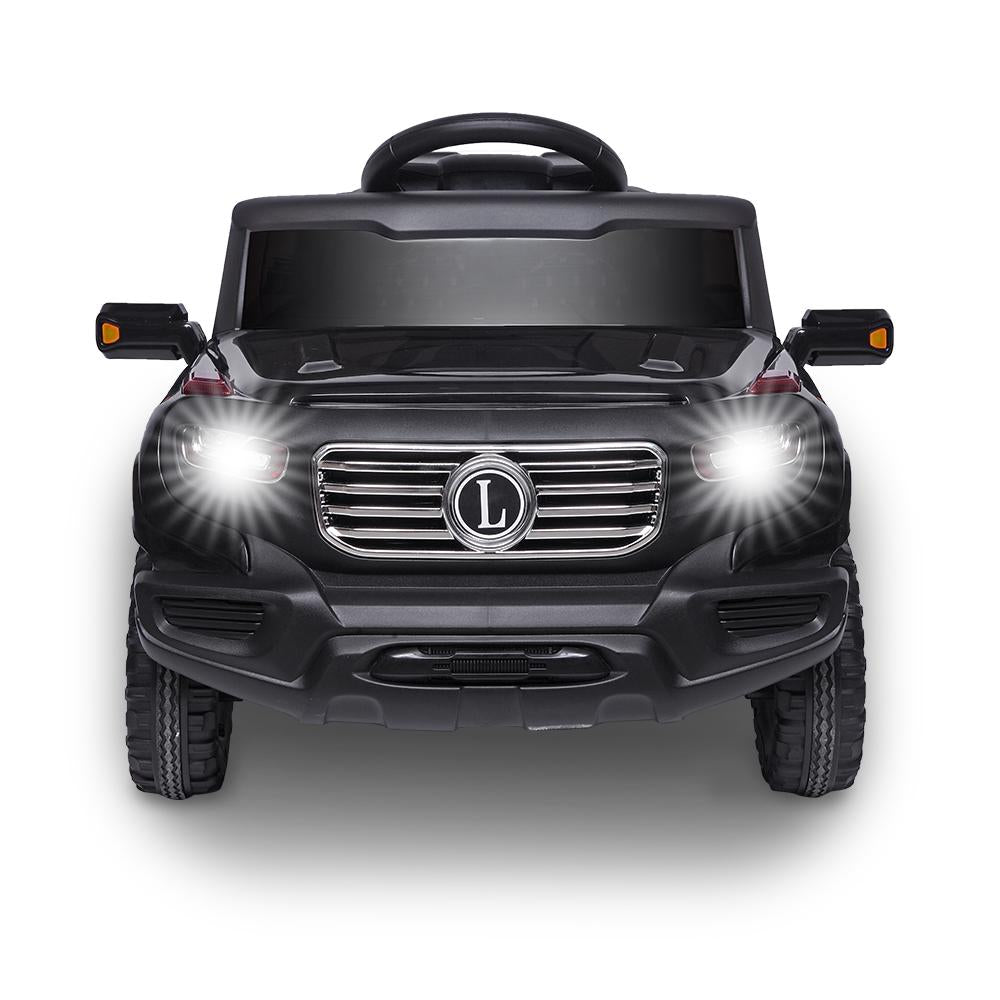 Ride on Car, Battery Powered Ride on Truck w/ Parental Remote Control & Manual Modes, Music, Horn, Lights, Volume Control Functions, Kids Electric Vehicle for 3-5 Years Old Boy Girls, Black, W4486