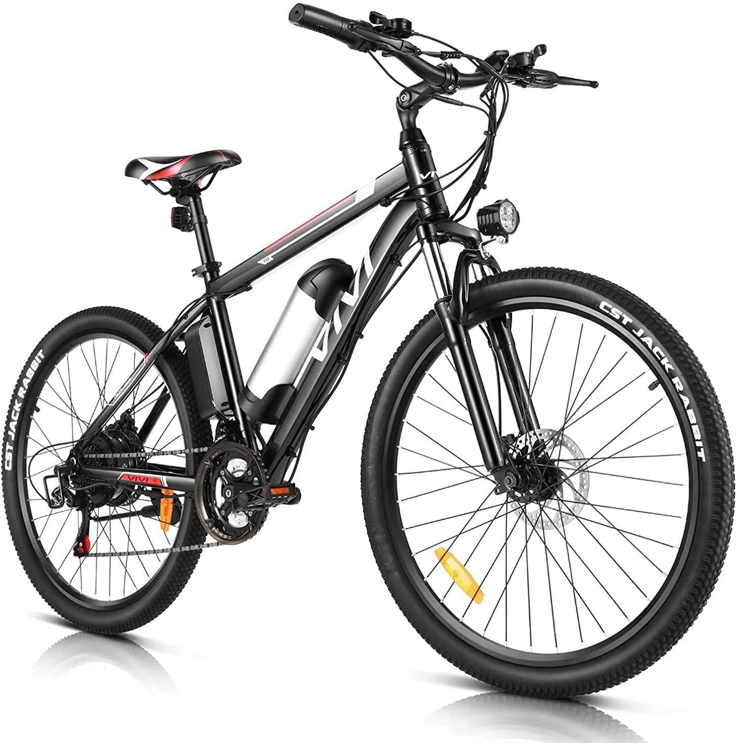 Vivi Electric Bike 26" Electric Mountain Bike, 350W/500W Ebike for Adults 20 MPH Adult Electric Bicycles with Removable 8Ah/12.5Ah Battery, Professional 21 Speed Gears, 3 Riding Modes