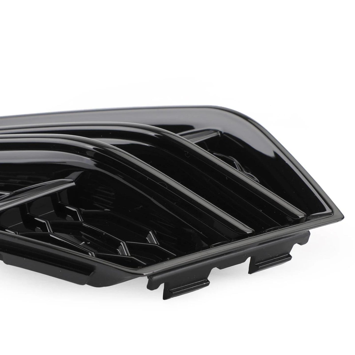 Black Front Fog Light Cover fit AUDI A4 B9 S-LINE 2016-2023 Bumper Grille Generic