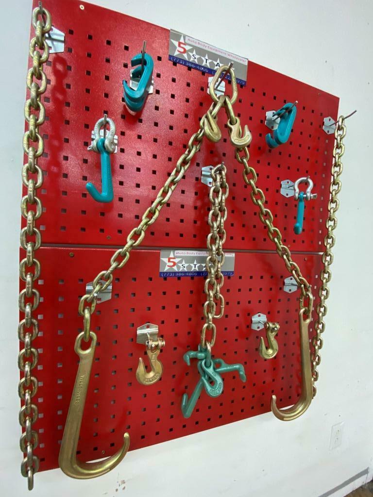 SET#14 - N711-8 G70 V Chain LarJ hooks flatbed tow truck wrecker V BRIDLE