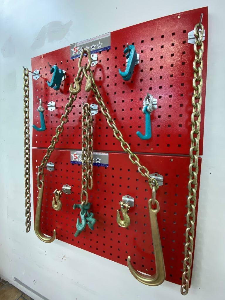 SET#14 - N711-8 G70 V Chain LarJ hooks flatbed tow truck wrecker V BRIDLE