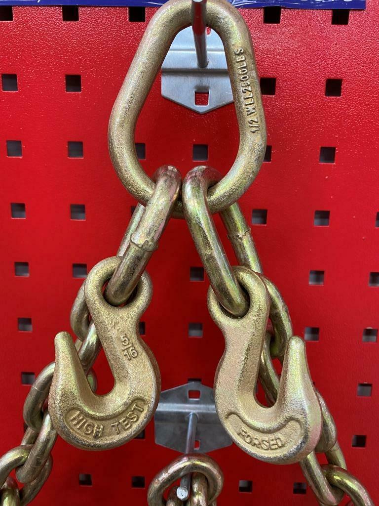 SET#14 - N711-8 G70 V Chain LarJ hooks flatbed tow truck wrecker V BRIDLE