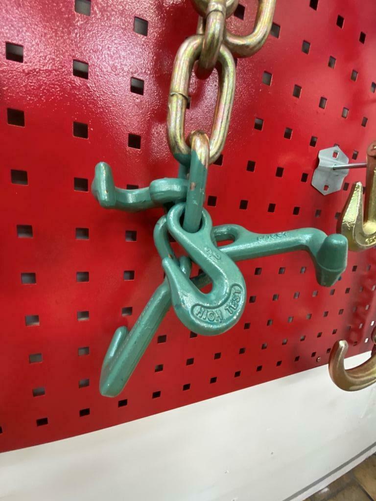 SET#14 - N711-8 G70 V Chain LarJ hooks flatbed tow truck wrecker V BRIDLE