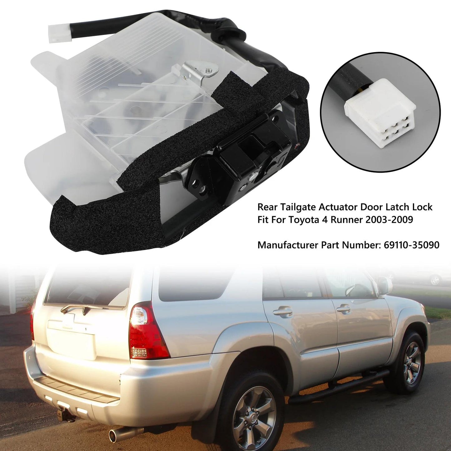 2003-2009 Toyota 4 Runner Rear Tailgate Actuator Door Latch Lock 69110-35090 Generic