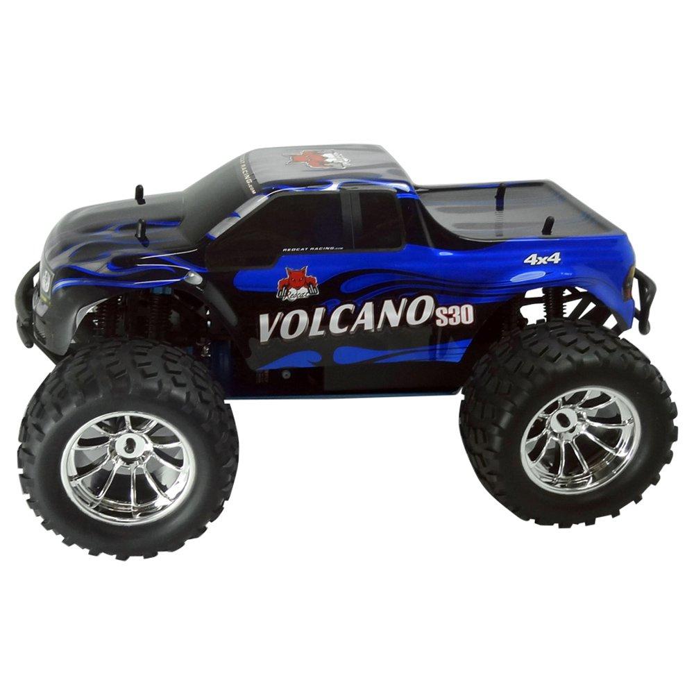 Redcat Racing Volcano S30 1:10 Scale 75cc Nitro Motor RC Monster Truck, Blue