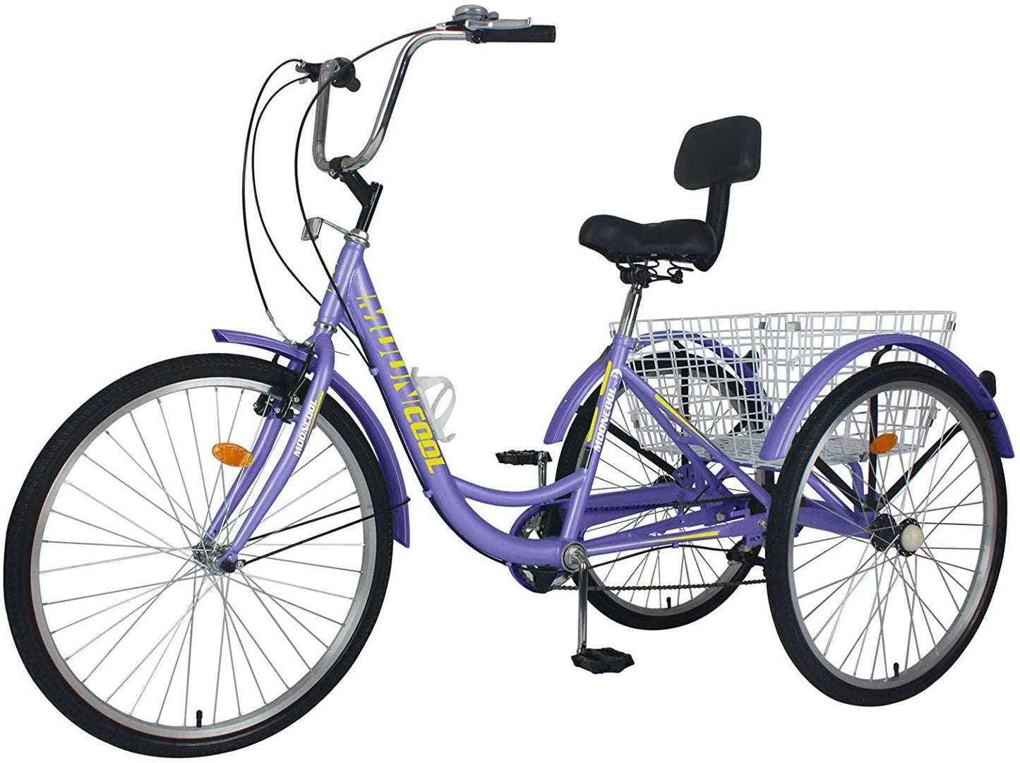 Naudacaa Adult Trike Bike, Adult Tricycle 7 Speed, 20/24 / 26 inch Three Wheel Bikes for Adults,Women, Men,Seniors, Cargo Trike with Shopping Basket,Pedal Cycling Bike for Outdoor Sports Shopping