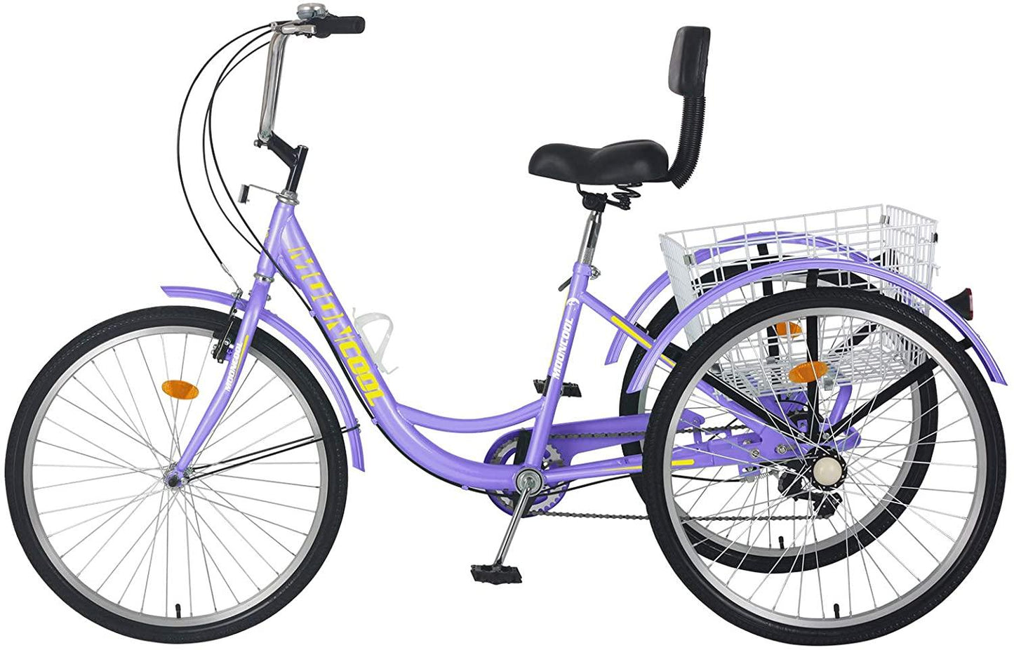 Naudacaa Adult Trike Bike, Adult Tricycle 7 Speed, 20/24 / 26 inch Three Wheel Bikes for Adults,Women, Men,Seniors, Cargo Trike with Shopping Basket,Pedal Cycling Bike for Outdoor Sports Shopping