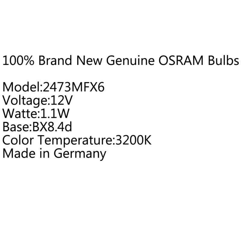 10pcs Sylvania For OSRAM 2473MFX6 12V 1.2W BX8.4d Miniature Lamps Signal Bulbs Generic