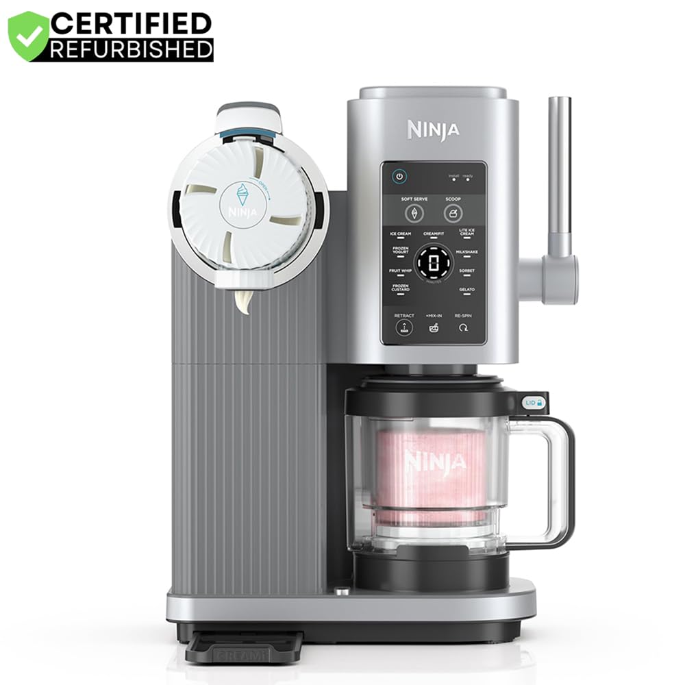 NC701 CREAMi Swirl 13-in-1 Soft Serve Ice Cream Machine (Renewed) Bundle with 2 YR CPS Enhanced Protection Pack