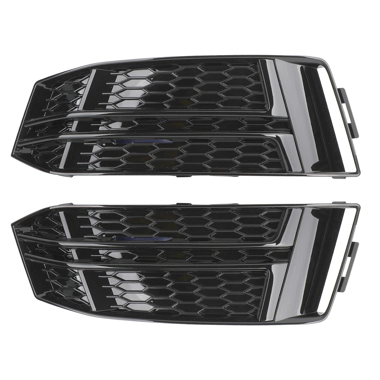 Black Front Fog Light Cover fit AUDI A4 B9 S-LINE 2016-2023 Bumper Grille Generic